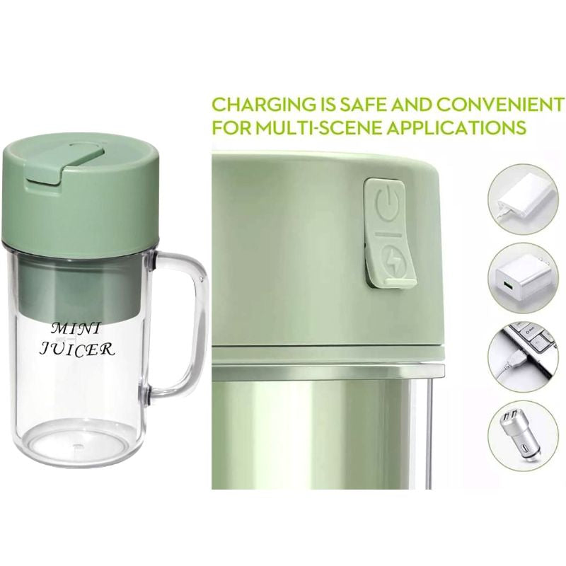 2 In 1 Mini Portable Juicer USB Rechargeable