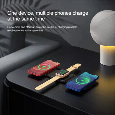 3 in 1 Wireless charger Foldable 15W