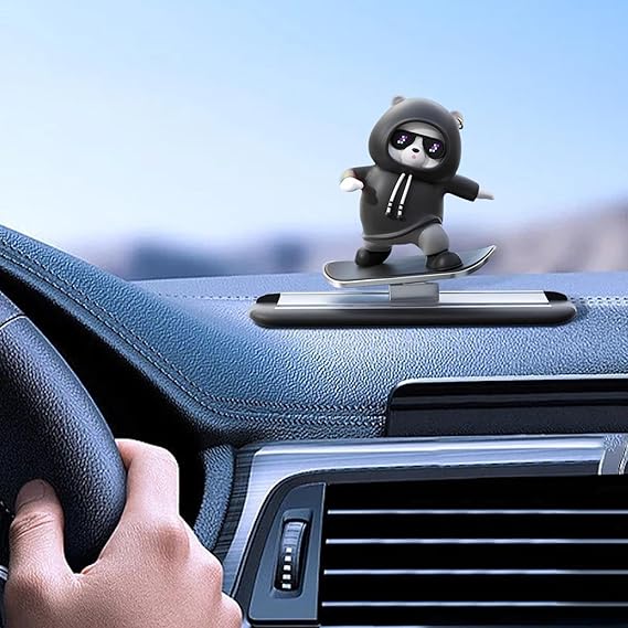 Funny Skateboard Bear Car Dashboard