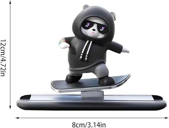 Funny Skateboard Bear Car Dashboard
