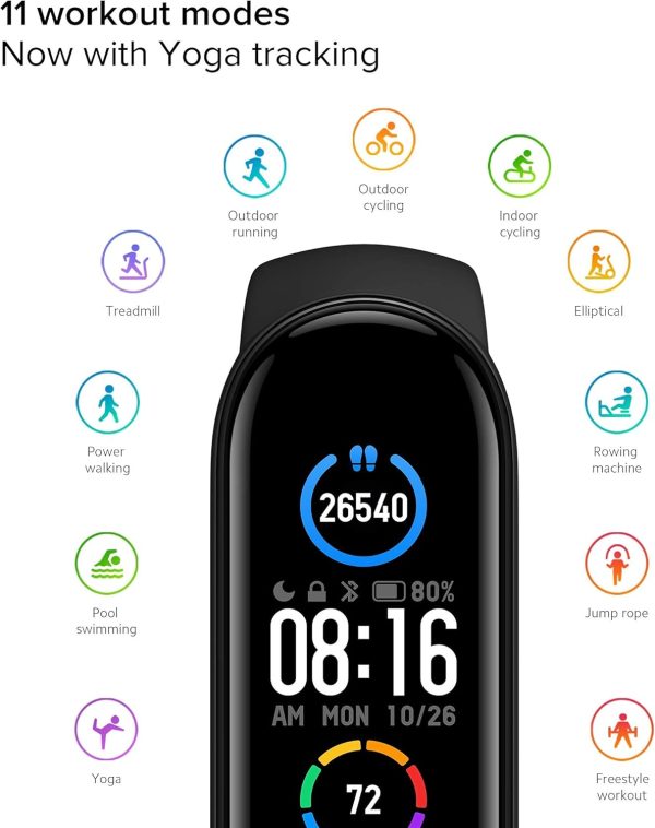 M5 Band Sport Wristband Blood Pressure Monitor Heart Rate For Android And IOS With Fitpro App | Best Quality Band