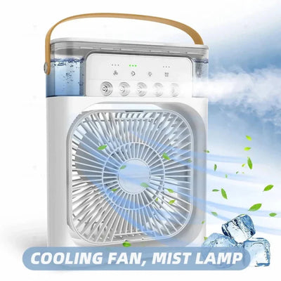 10 Inches | Large Size USB Electric Fan With Led Night Light, Fine Mist FunctionWater, And Humidifier