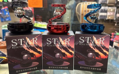 Star Solar Powered Levitating Ball Air Freshener for Car Dashboard